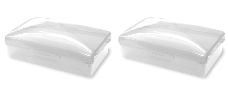American Comb Travel Soap Box with lid - Translucent White- Set of 2 - Perfect for Traveling  Gym  or Storage. Made in The USA. - Image 2